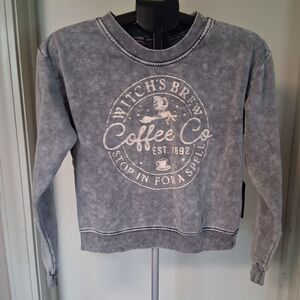 Better Together "Witch's Brew Coffee Co." Halloween Cozy Graphic Sweatshirt XS